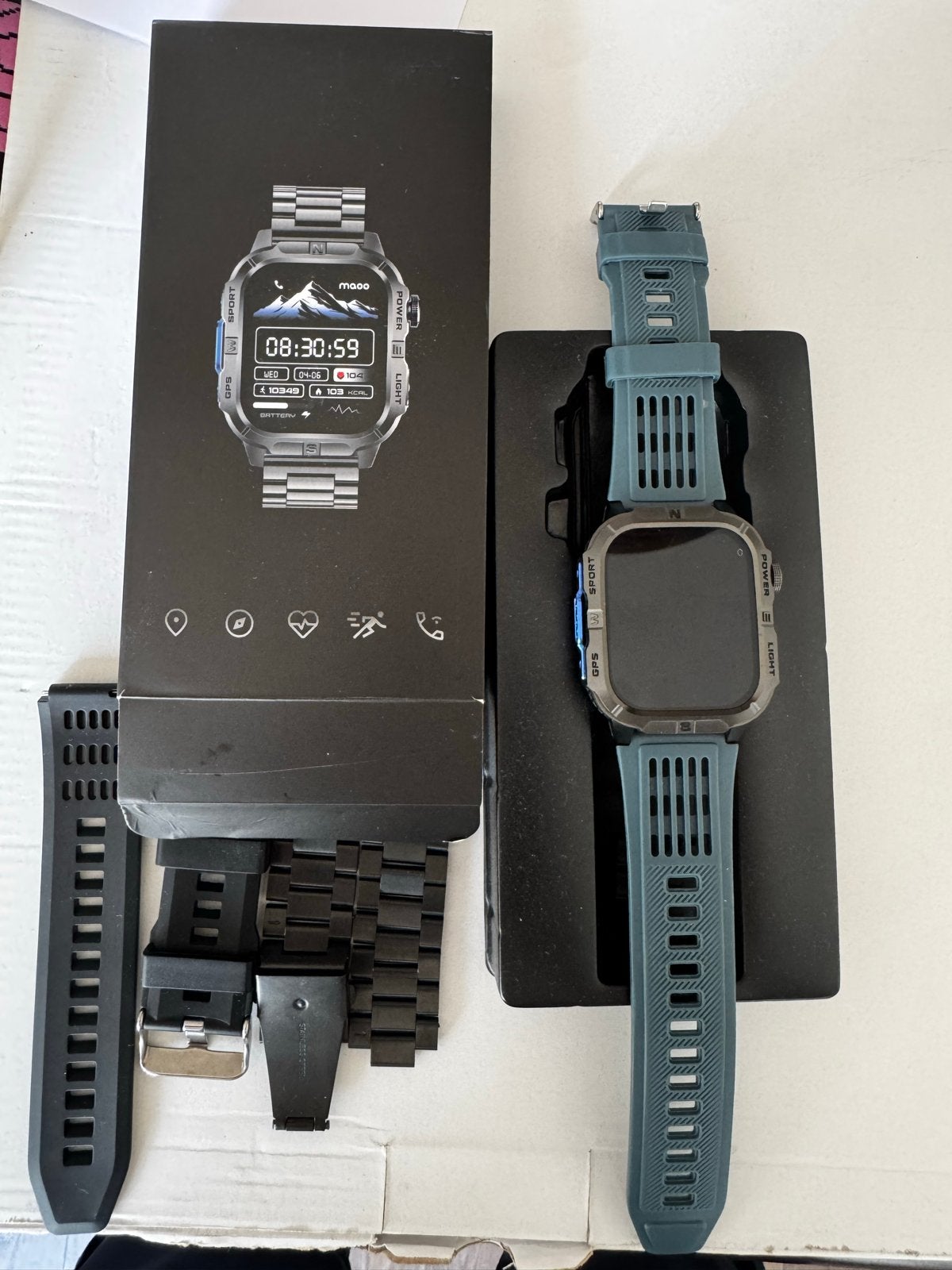 Maoo Smartwatch met GPS en IP68 Waterdichtheid, Afstand, Nieuw, Ophalen of Verzenden, Waterdicht
