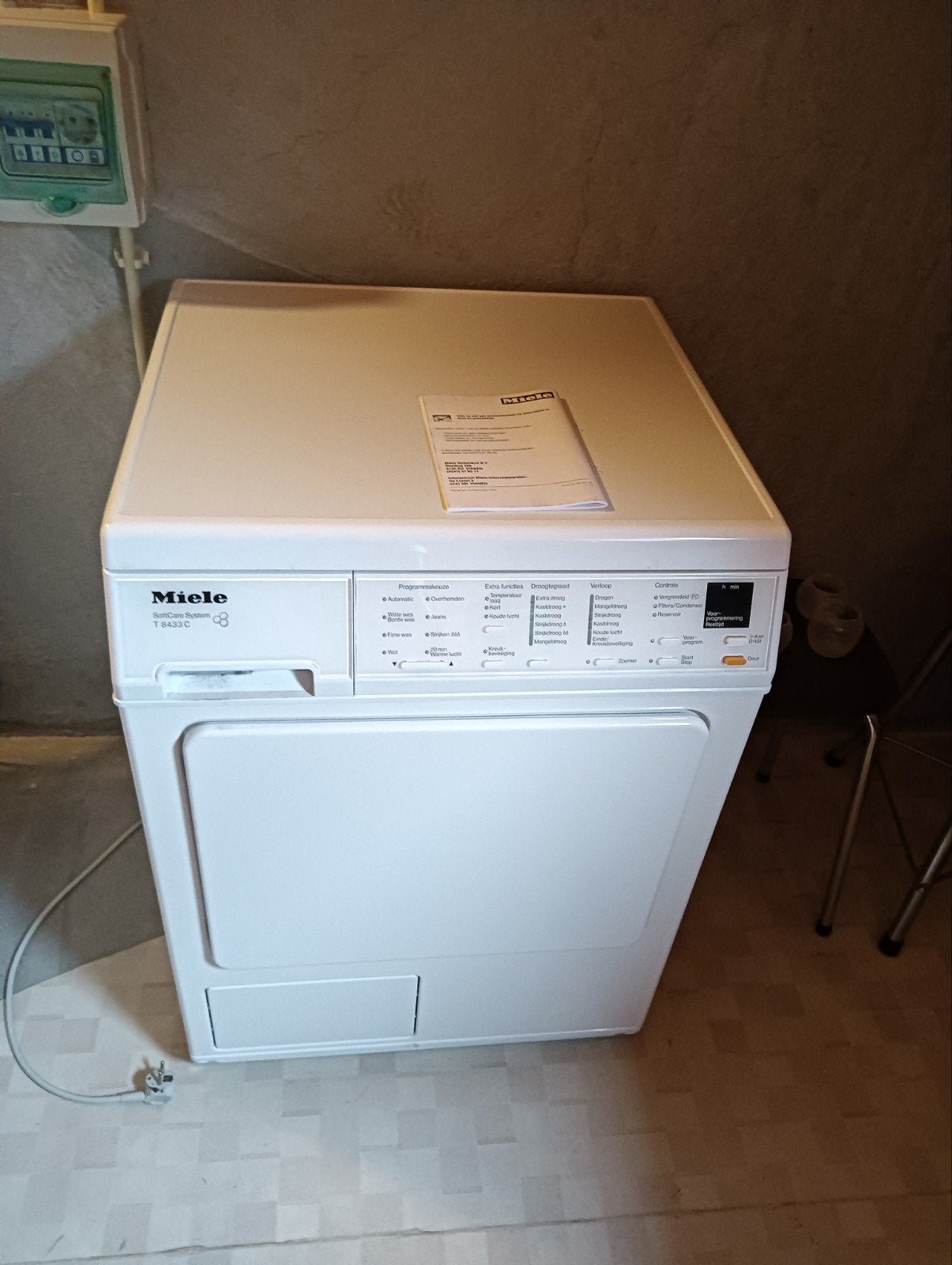 Miele T8433C SoftCare System Condensdroger Hoofddorp, Ophalen of Verzenden, Gebruikt, Voorlader, Condens