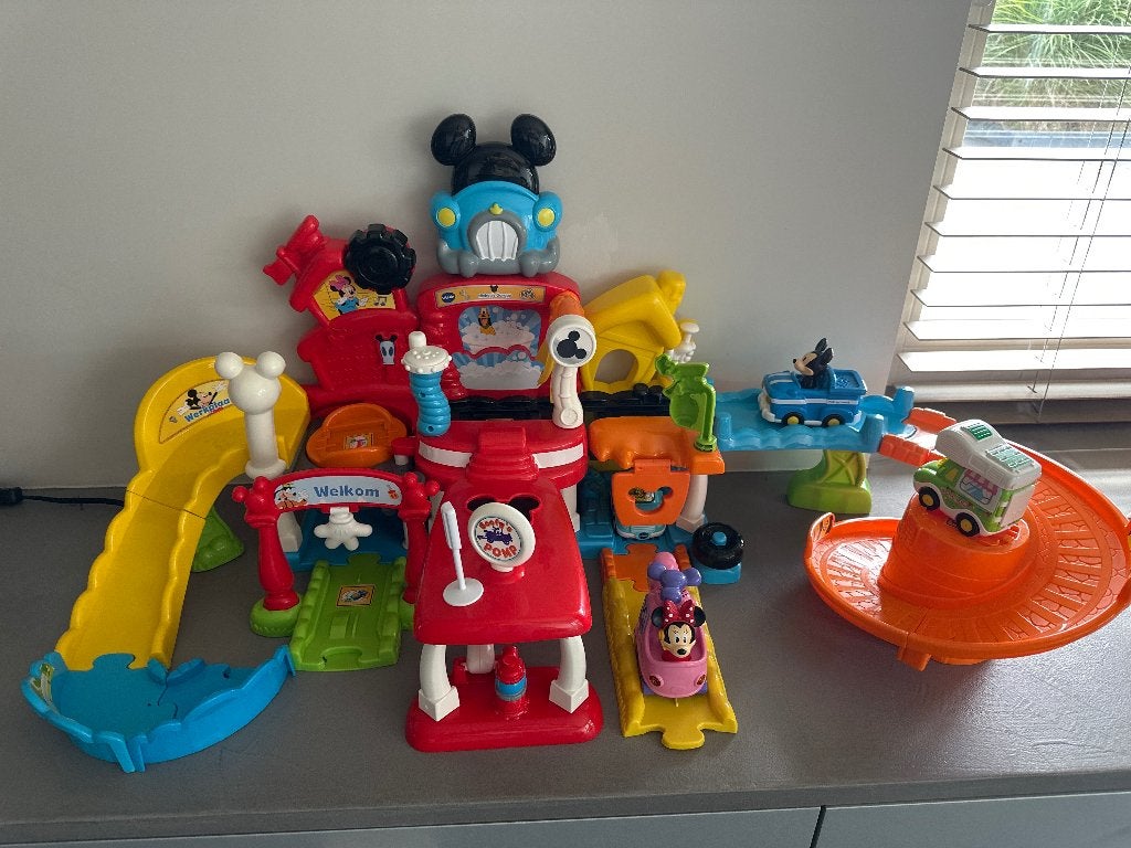Vtech mickey’s garage, Kinderen en Baby's, Speelgoed | Vtech, Ophalen of Verzenden, Zo goed als nieuw
