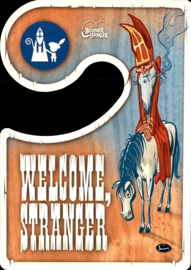 Sinterklaas, Welcome stranger, deurhanger door Shamrock, Verzamelen, Verzenden, 1980 tot heden, Ongelopen, Overige thema's