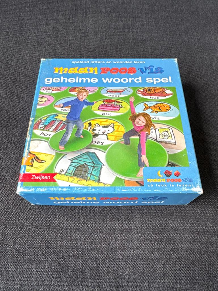 Maan Roos Vis Geheime Woord Spel - Letters en Woorden Leren, Ophalen of Verzenden, Zo goed als nieuw