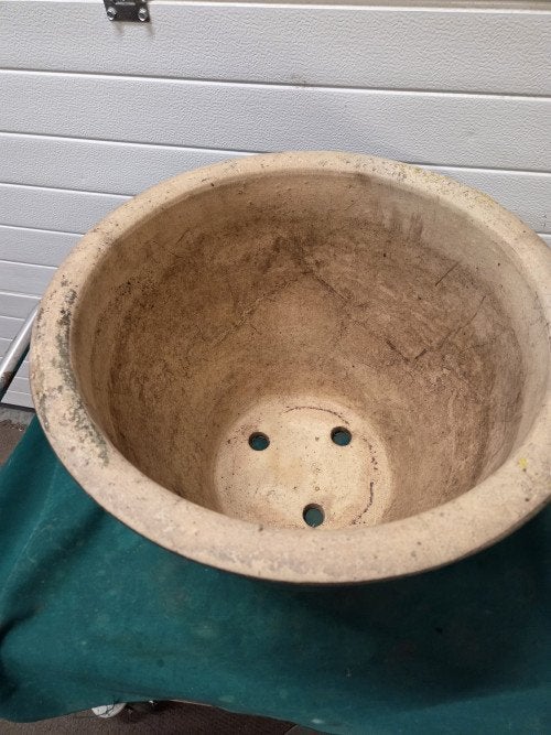 bloempot terraspot groen geglazuurd groot, Ophalen of Verzenden, 'T Olde Gre-j, Info@toldegrej.nl, Endepoelstraat 20f Didam
