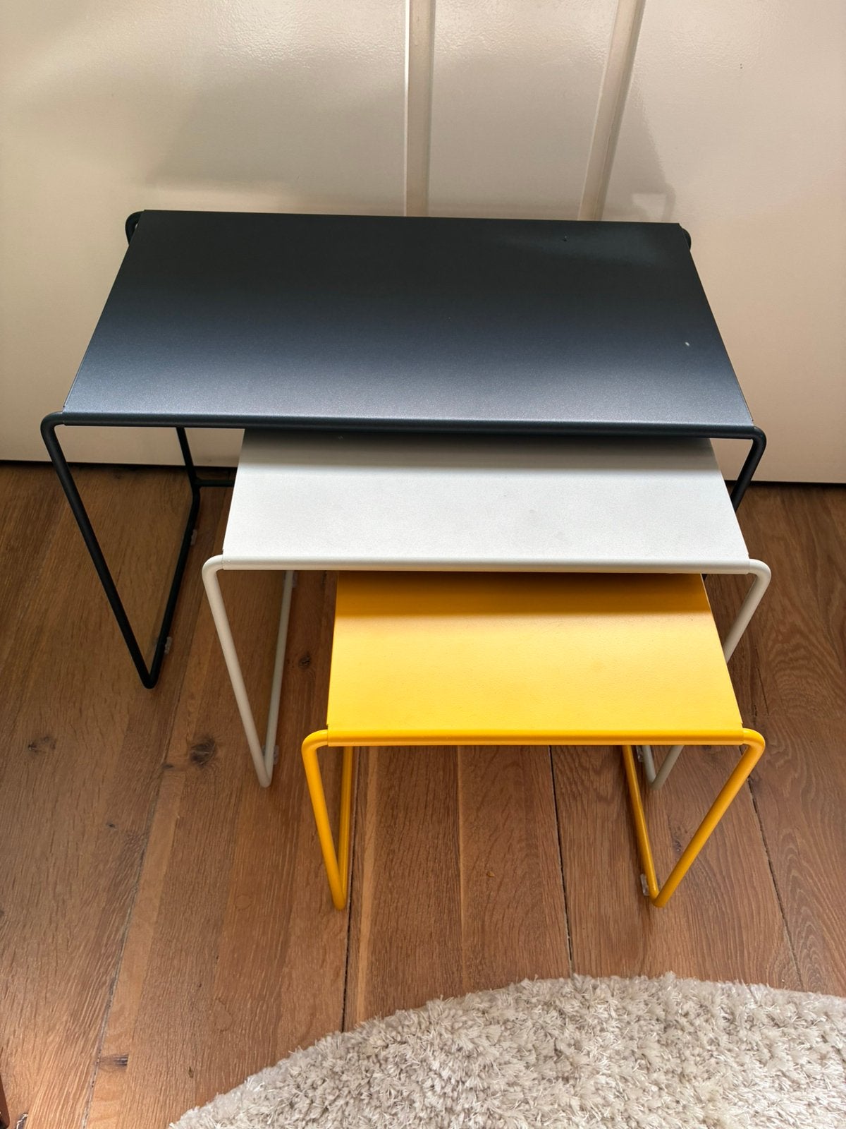 Fermob Oulala bijzettafel set van 3, Ophalen of Verzenden, Nieuw, Rechthoekig, Minder dan 55 cm