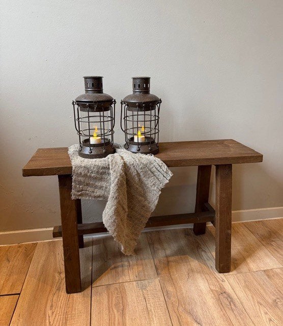 Teakhouten bankje 80 cm, Ophalen, Nieuw, Hout