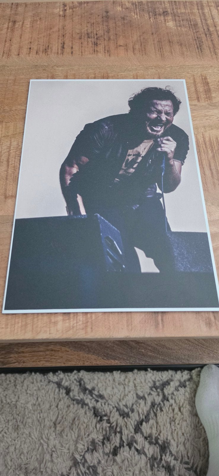 Pearl Jam Eddie Vedder Live  Pinkpop 2022, Ophalen, Zo goed als nieuw, Minder dan 50 cm, Foto of Poster