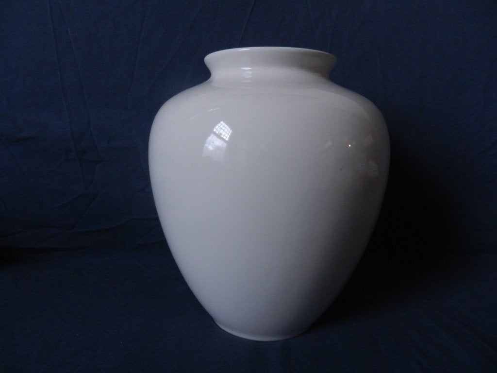 Witte klassieke eivormige vaas Porceleyne Fles Delft h. 23,2, Ophalen of Verzenden