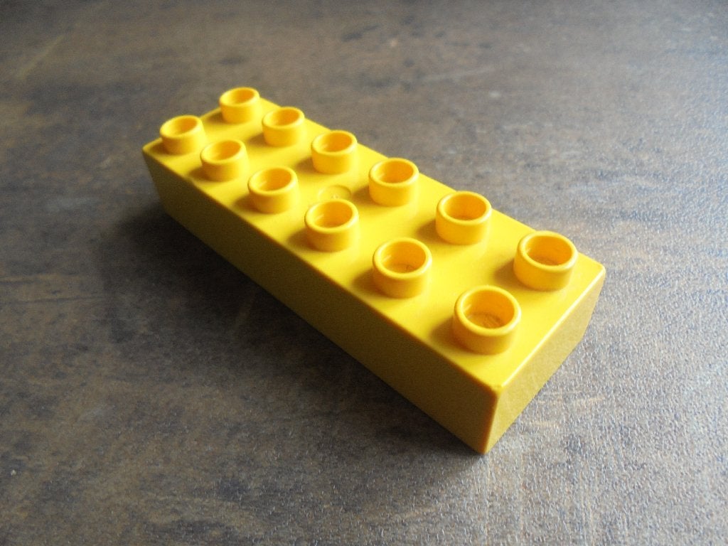 Lego Duplo Brick 2x6 (zie foto's) 3, Ophalen of Verzenden, Gebruikt, Losse stenen, Duplo