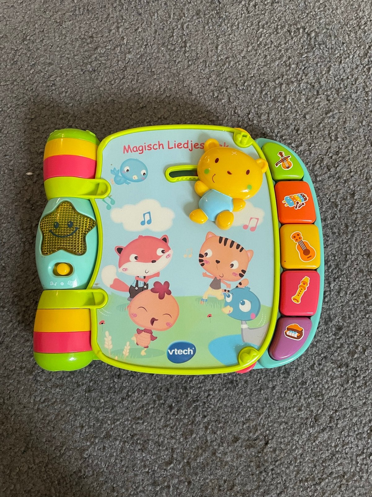 VTech Magisch Liedjesboek en Vilten flapjes, Ophalen of Verzenden, Zo goed als nieuw, 6 tot 12 maanden