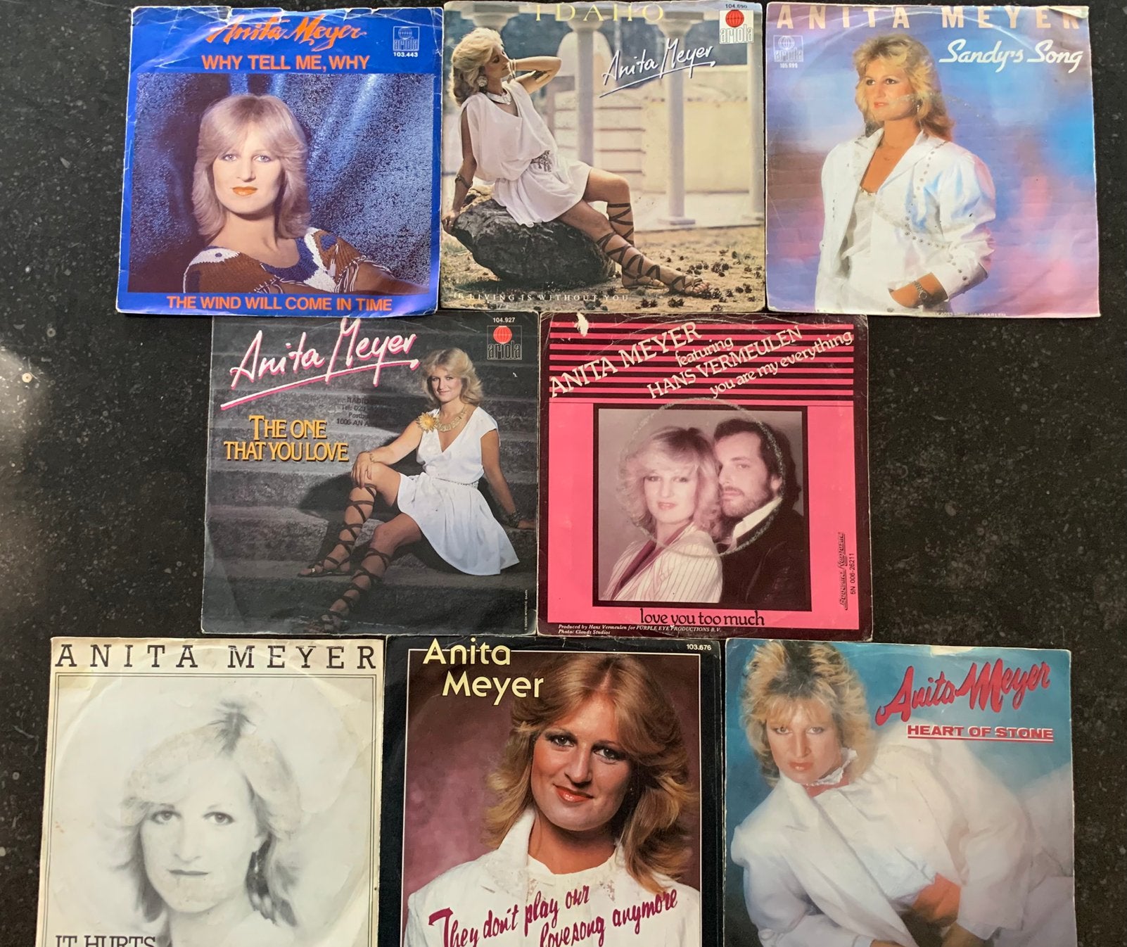 Anita Meyer vinyl singles., Gebruikt, Ophalen of Verzenden, Overige typen, Overige genres