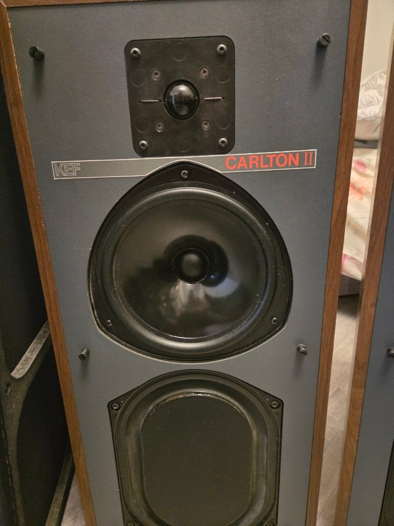KEF Carlton II Speakers in zeer prachtige staat, Audio, Tv en Foto, Luidsprekers, Ophalen, Vloerstaande luidspreker, Zo goed als nieuw