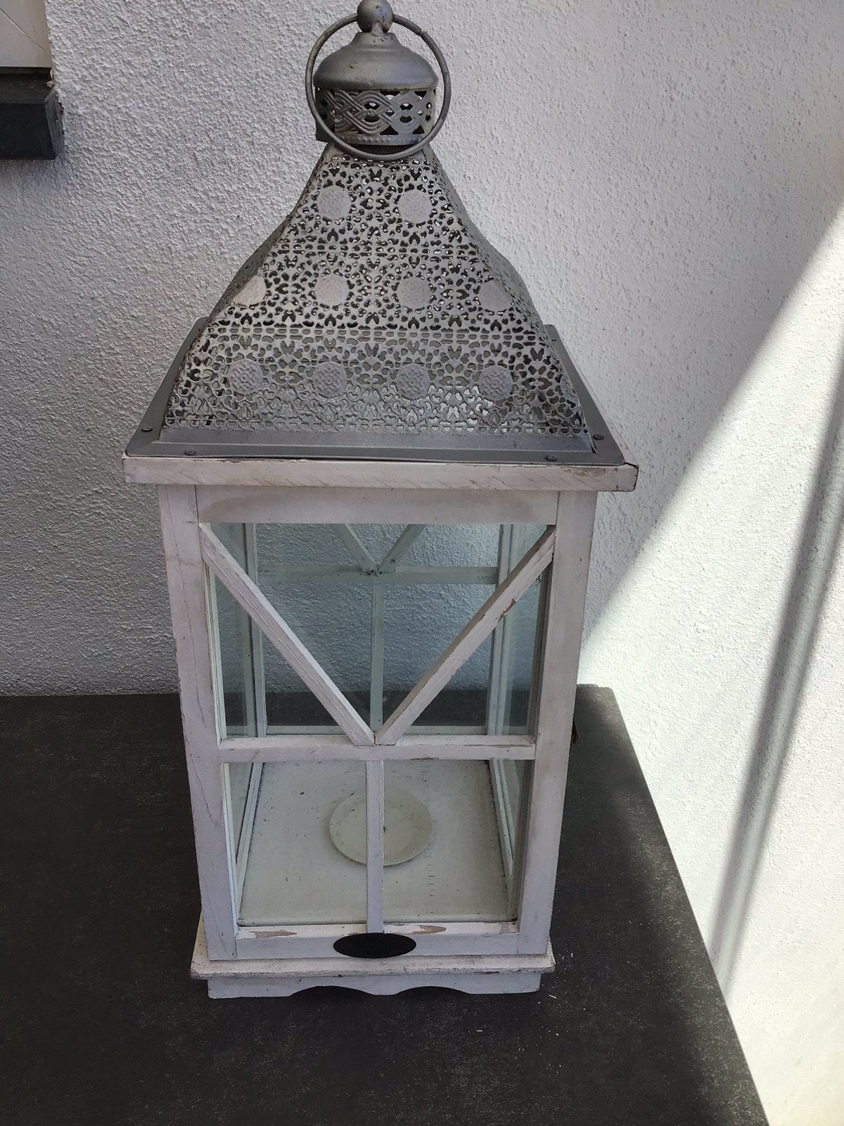 O’Malley witte lantaarn voor kaars  60 cm hoog 24 cm breed, Wit, Ophalen of Verzenden, Zo goed als nieuw, Kaars