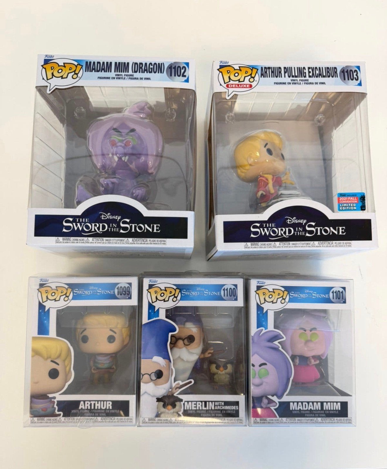 Funko Pop Disney Sword in the Stone Set 5 stuks Nieuw 5x, P, P, P, Nieuw