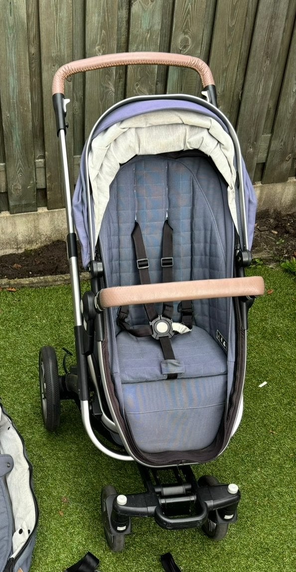 Joolz Geo kinderwagen combiset + reiswieg, tas en adapters, Gebruikt, Luchtbanden, Combiwagen, Ophalen