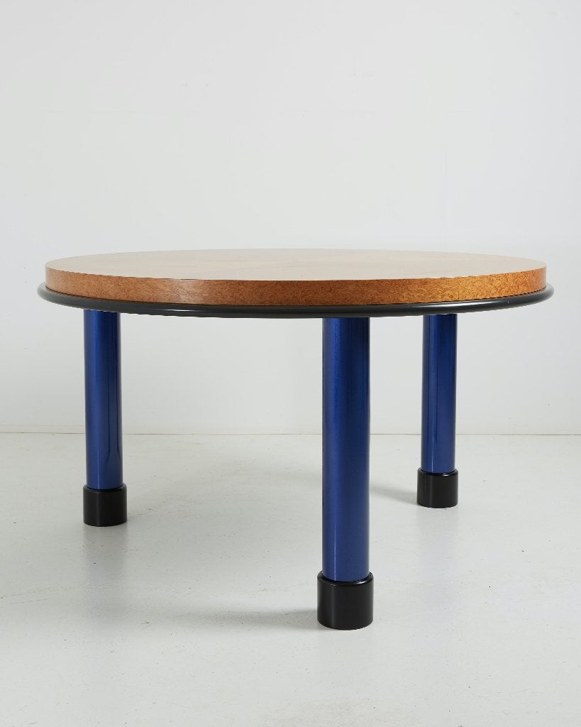 Ettore Sottsass Donau Eettafel voor Leitner 1986, Ophalen, Hout, Meerkleurig, Overige merken