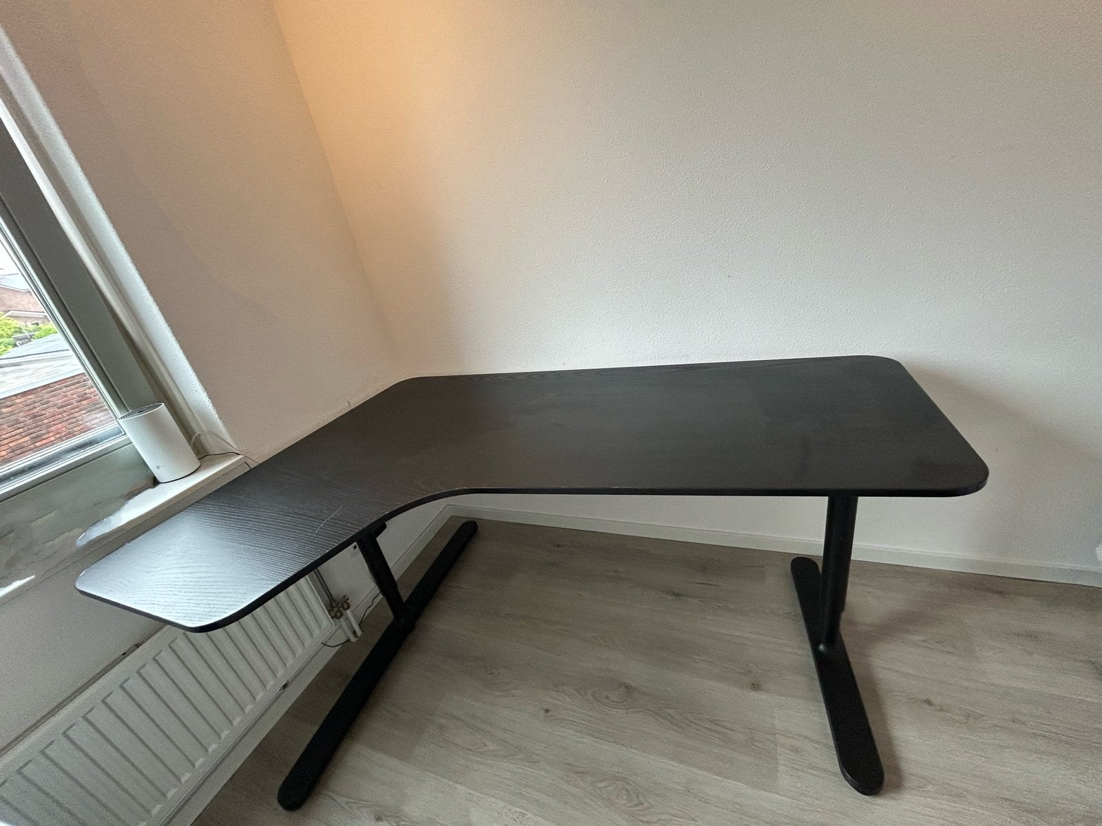 Ikea bekant hoekbureau (links), Ophalen, Zwart, 160 cm, Gebruikt