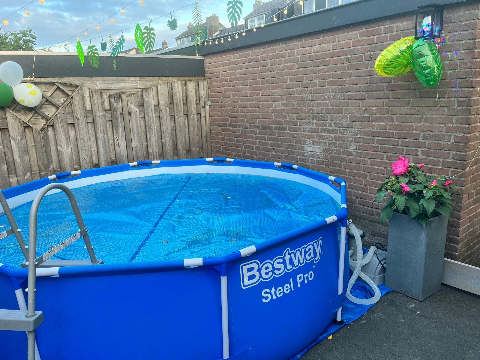 Bestway Steel Pro zwembad 300x76 met accessoires, Ophalen, Gebruikt, Rond, Opzetzwembad
