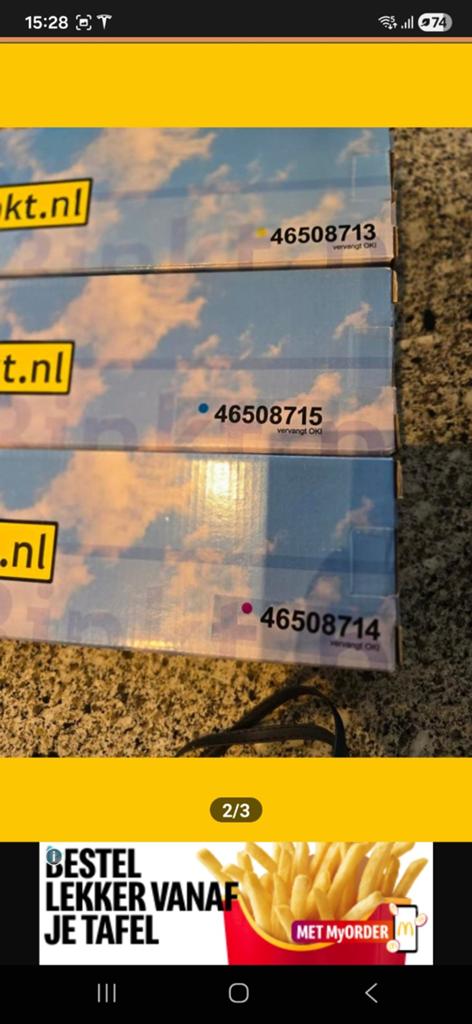 123inkt Laser Toner Cartridges (CMY) voor OKI, Ophalen of Verzenden, Nieuw, Toner, 123inkt