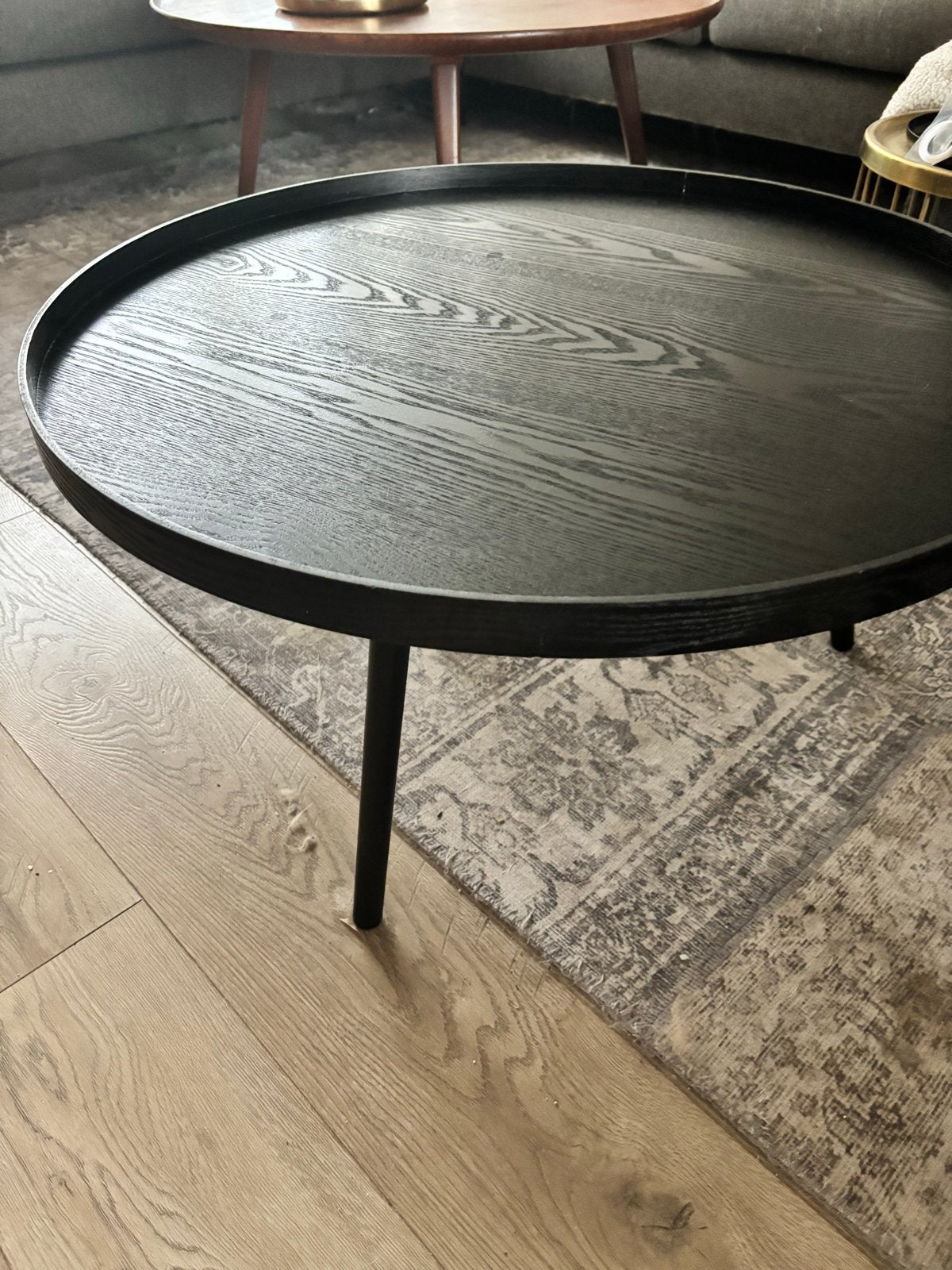 WOOOD bijzettafel Mesa XL rond zwart (78x40 cm), Ophalen, Minder dan 45 cm, Rond, Zo goed als nieuw