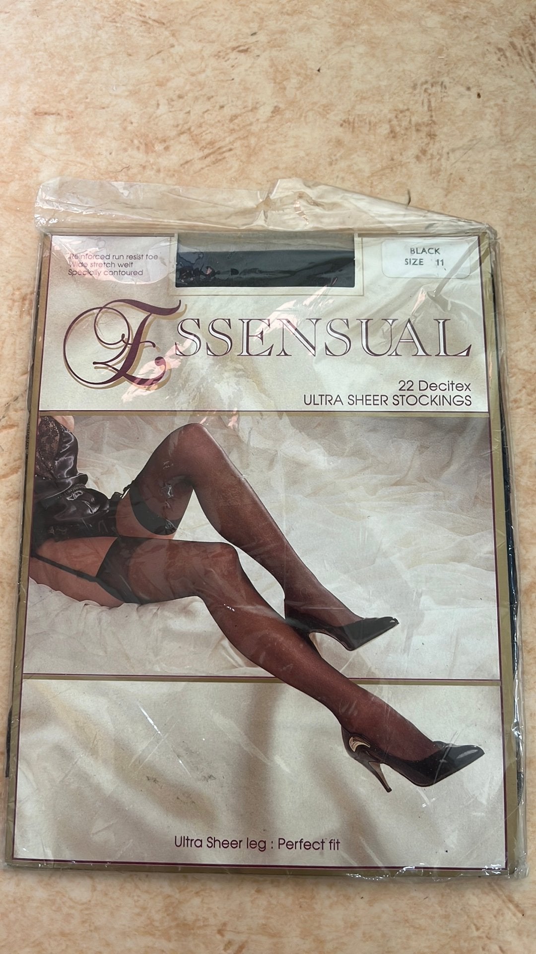 Essensual stockings kousen jarretelkousen, Ophalen of Verzenden, Zo goed als nieuw, Zwart