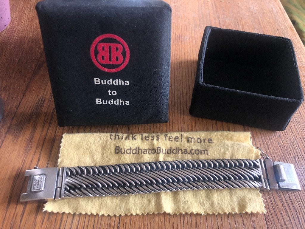 Buddha to Buddha Edwin XL, Sieraden, Tassen en Uiterlijk, Armbanden, Ophalen of Verzenden, Gebruikt, Zilver, Zilver