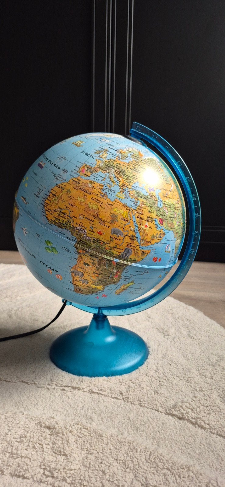 Verlichte Wereldbol - Educatief en Decoratief, Ophalen, Gebruikt, Kunststof, Educatief