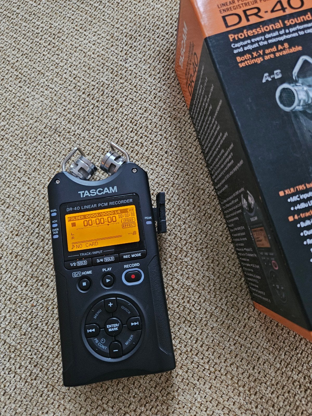 Tascam DR-40 nieuwstaat met accessoires, Ophalen of Verzenden, Zo goed als nieuw, Audio