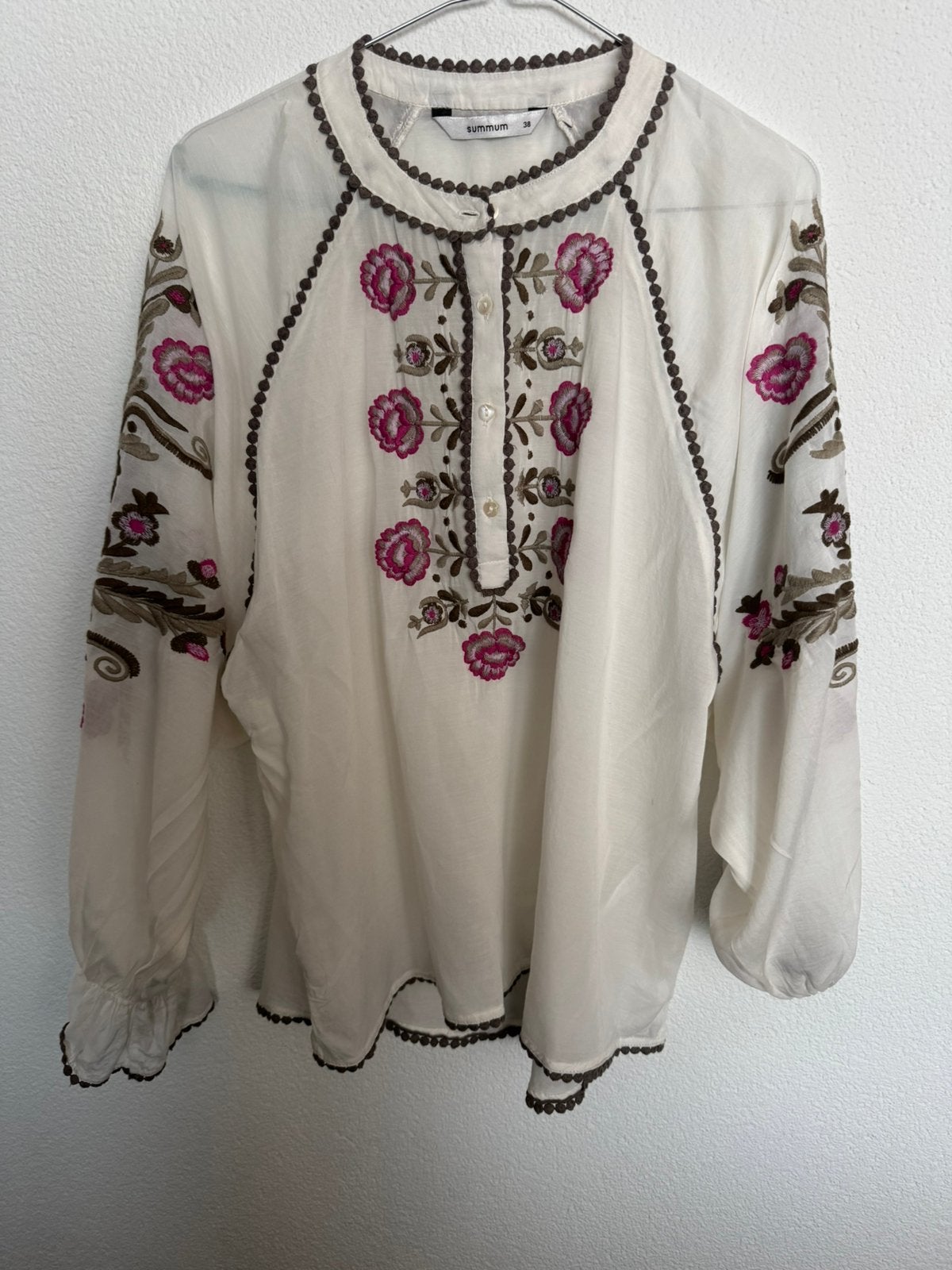 summum zgan blouse m, Ophalen of Verzenden, Zo goed als nieuw, Maat 38/40 (M), Beige