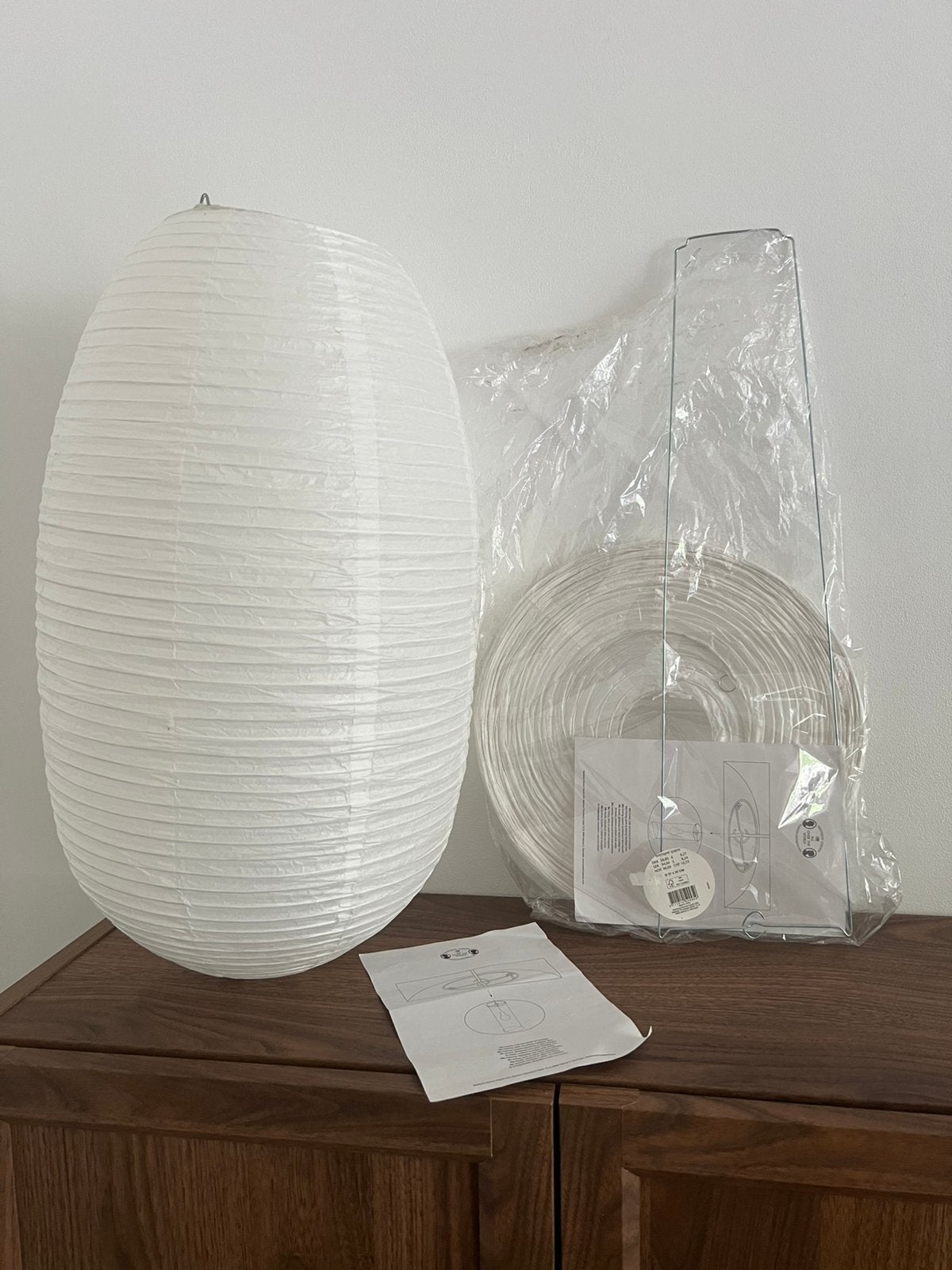 2 rijstpapier hanglamp kappen van Søstrene grenes, Overige materialen, Modern, japandi, scandinavisch, en minimalistisch, 50 tot 75 cm