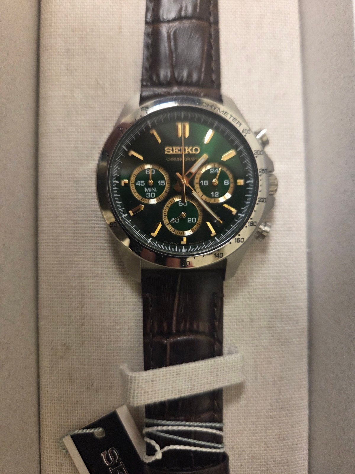 Seiko Spirit SBTR017 Chronograph – Ongedragen – Full Set, Sieraden, Tassen en Uiterlijk, Ophalen of Verzenden, Nieuw, Staal, Seiko