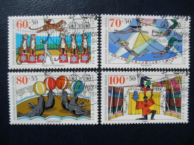 Postzegels Berlijn 1989 circus - cw. 13,00., Ophalen of Verzenden, BRD, Gestempeld