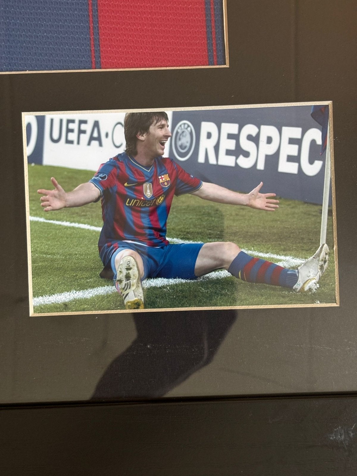 Ingelijst gesigneerd Messi shirt FC Barcelona + COA, Ophalen of Verzenden, Zo goed als nieuw, Buitenlandse clubs, Shirt