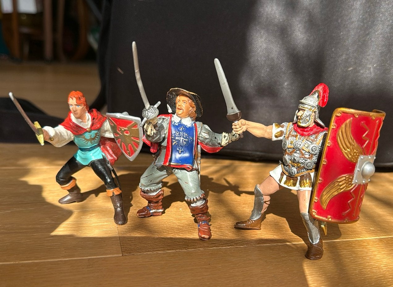 Papo Ridders en Romein Speelfiguren - Set van 3, Ophalen of Verzenden, Gebruikt