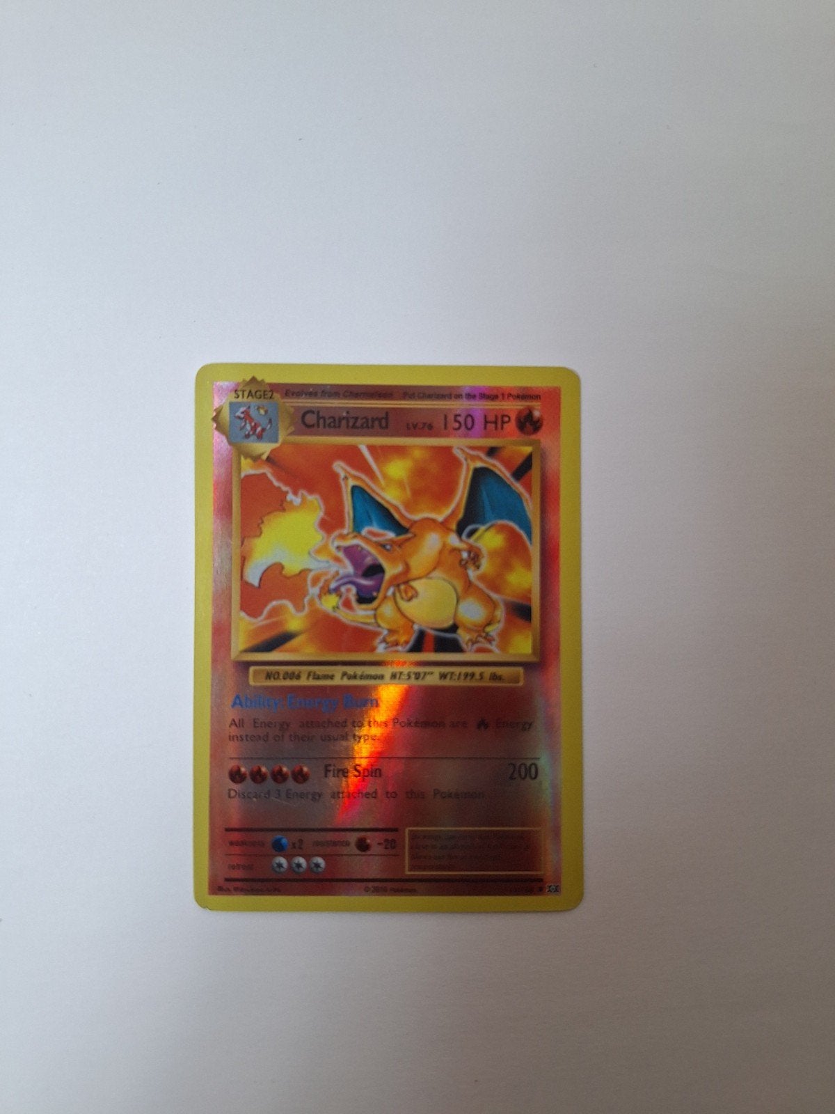 Charizard holo xy 2016, Hobby en Vrije tijd, Verzamelkaartspellen | Pokémon, Ophalen of Verzenden, Zo goed als nieuw, Losse kaart
