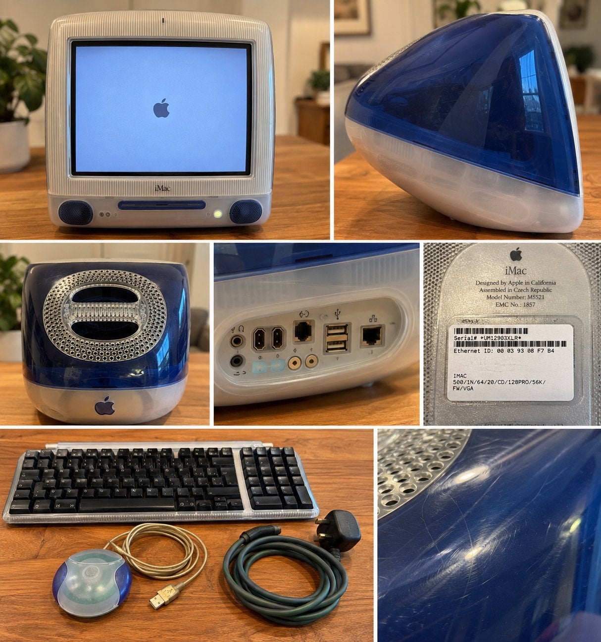 Apple iMac G3 Indigo 500 MHz – complete set – werkend – 2001, Gebruikt, Minder dan 4 GB, HDD, Ophalen of Verzenden
