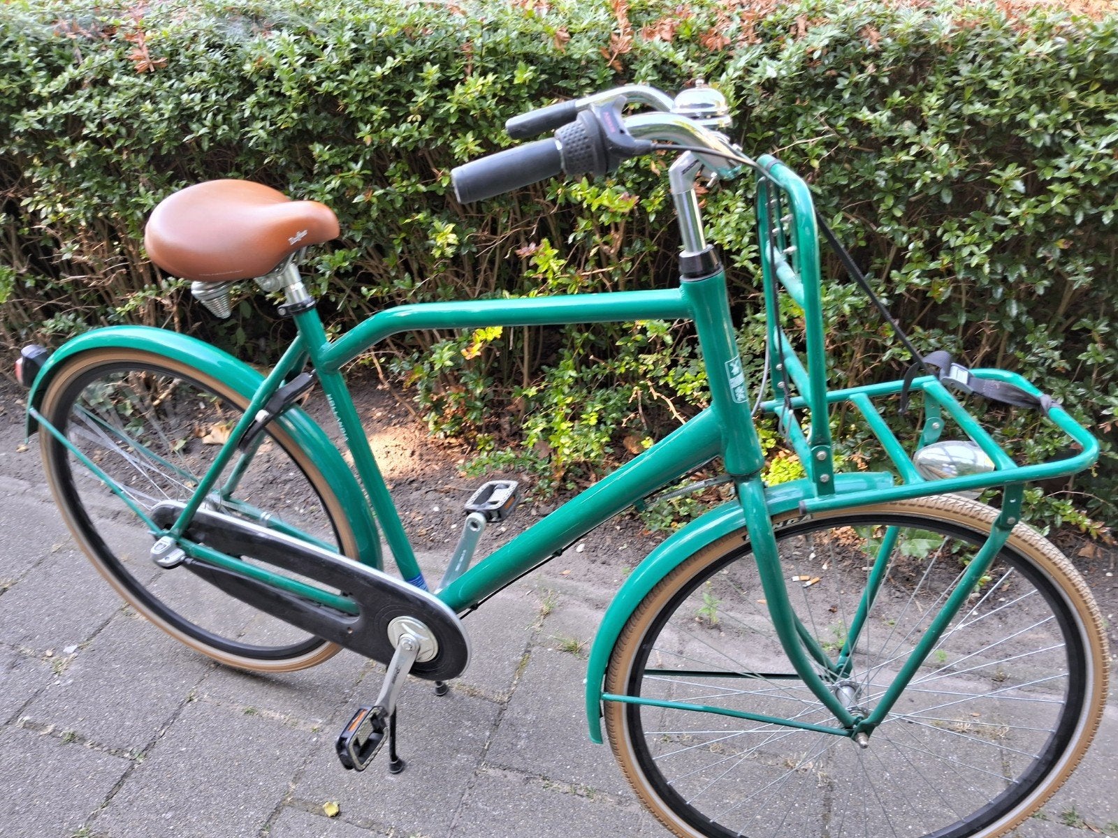 28 inch 3 versnellingen n groene hollandia -180.-, Overige merken, Versnellingen, 49 tot 53 cm, Ophalen of Verzenden