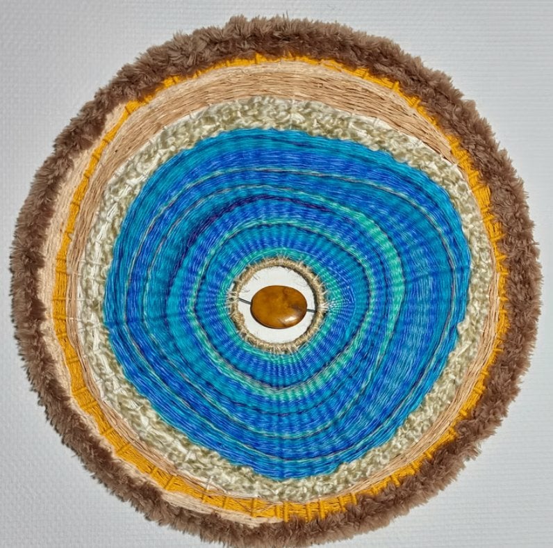Wandobject mandala - 'TakeMeToTheBeach, Verzenden, Boho, Eigen ontwerp, Meerkleurig