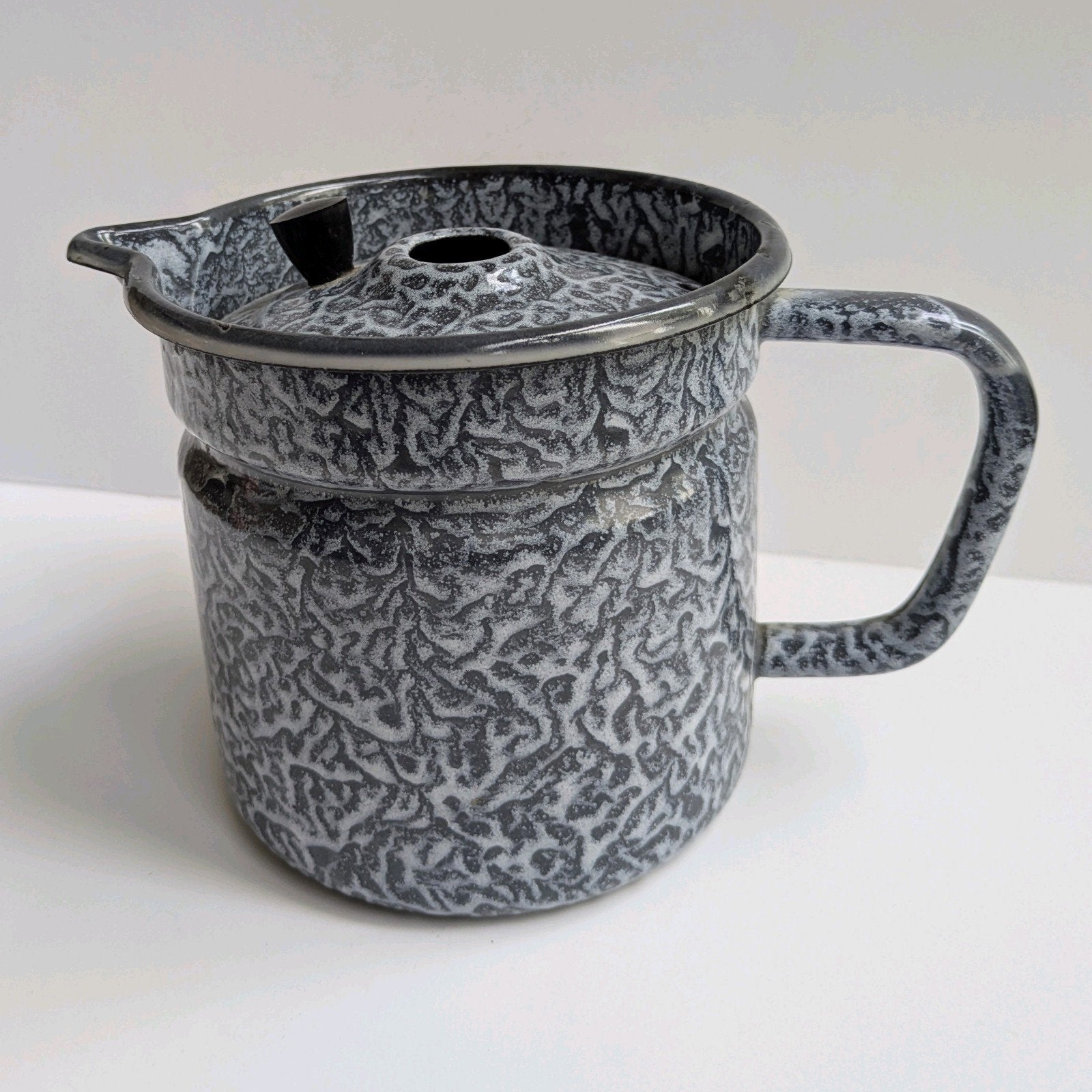 Vintage emaille melkkoker, Ophalen of Verzenden