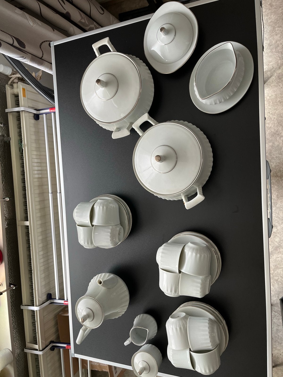 Prachtig Vintage Bavaria Servies - Wit met Gouden Rand, Ophalen, Overige merken, Vintage, Zo goed als nieuw