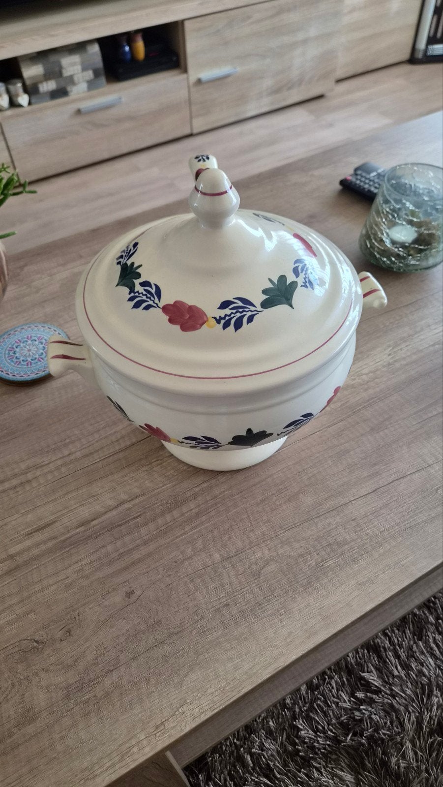 Soepterrine met lepel - Landelijk/Boerenbont stijl, Ophalen, Zo goed als nieuw, Royal Boch, Schaal of Schalen