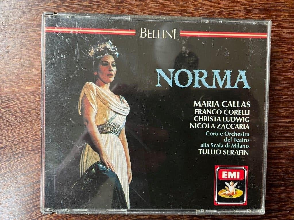 Bellini - Norma /Callas Corelli Ludwig Zaccaria Serafin 3 CD, Ophalen of Verzenden, Classicisme, Zo goed als nieuw, Overige typen