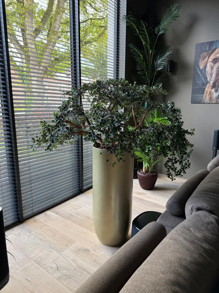 Zeer grote kunstboom op echt hout, Ophalen, Binnen, Groen, Kunstplant