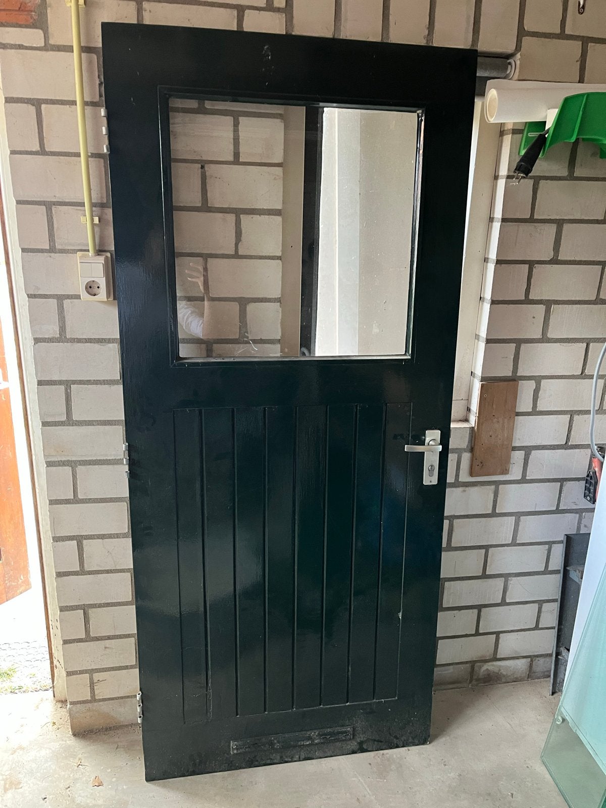 Hardhouten buitendeur 200,5x88cm, Ophalen, Gebruikt, 80 tot 100 cm, Buitendeur