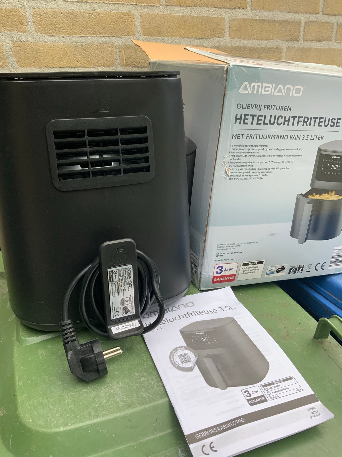 Ambiano Heteluchtfriteuse 3.5L - nieuwe Airfryer, Witgoed en Apparatuur, Airfryers, Ophalen, Nieuw, Airfryer