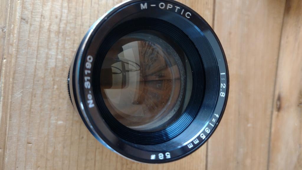 M-OPTIC 1:2.8 f=135mm lens in goede staat, Ophalen of Verzenden, Gebruikt