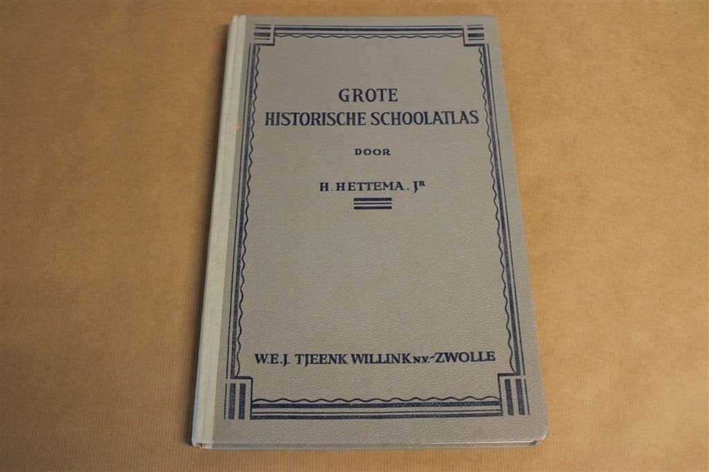 Grote historische schoolatlas Hettema. 18e dr 1955., Boeken, Atlassen en Landkaarten, Gelezen, Ophalen of Verzenden, Landkaart