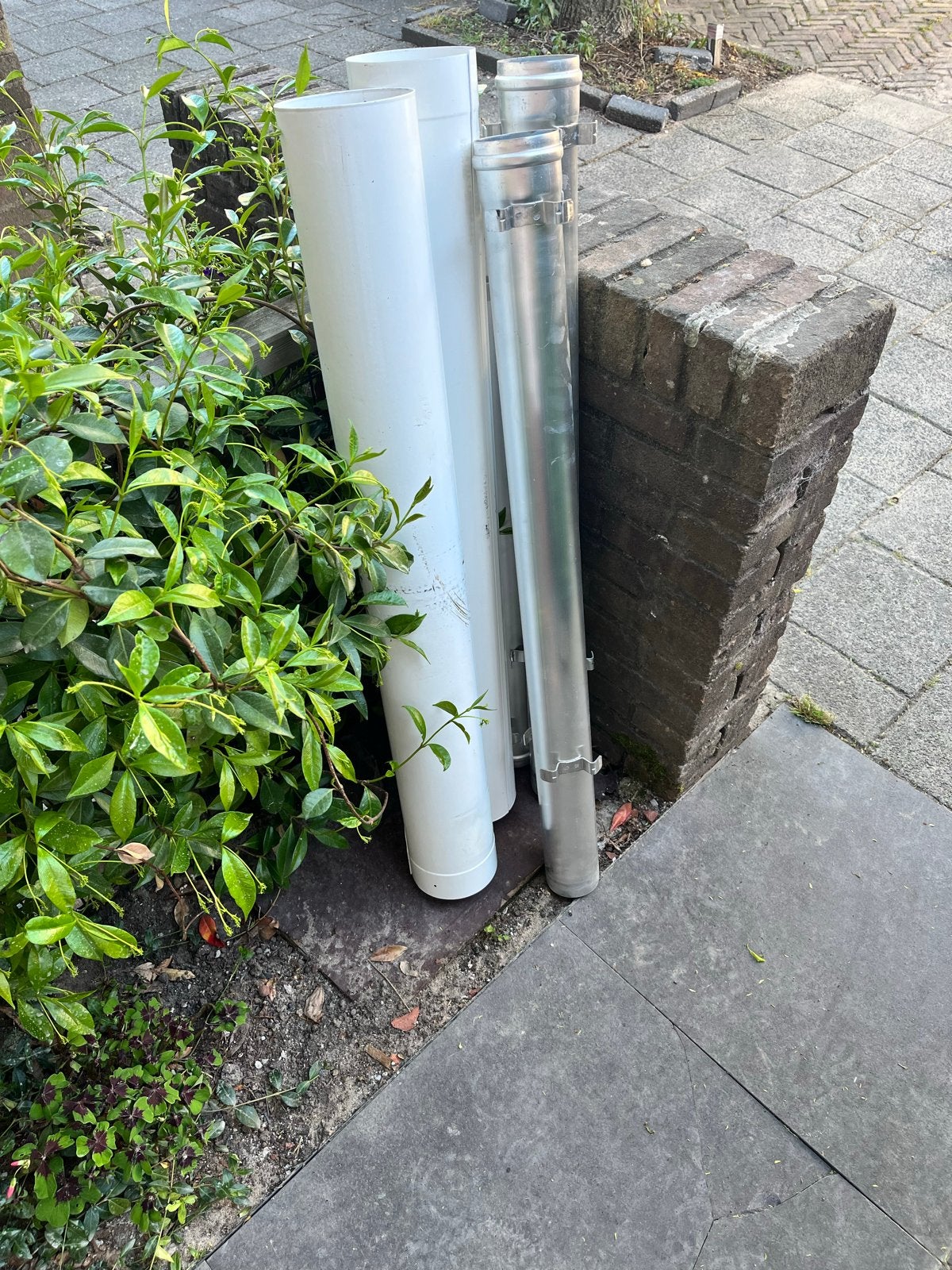 Gratis kachelpijp ophalen zie foto, Ophalen, Gebruikt, Rvs, Afvoer