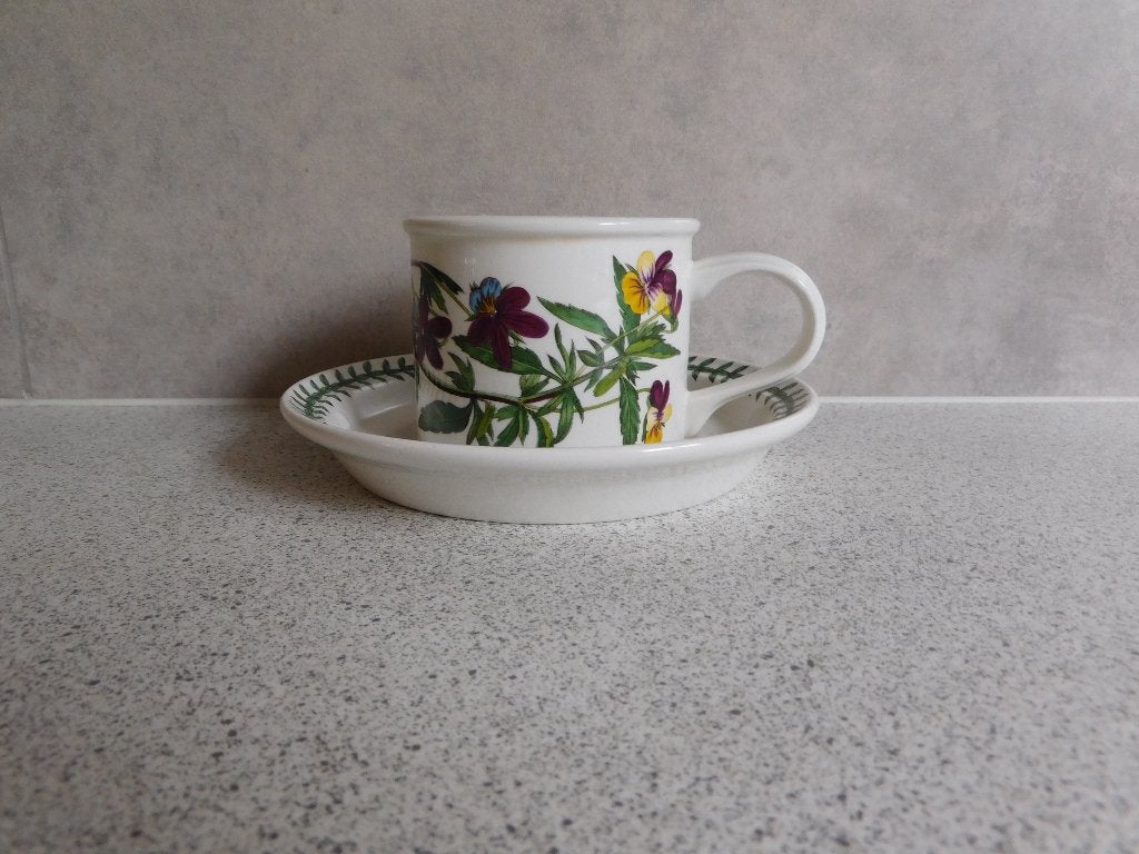 Kop en schotel 220 ml. Botanic Garden Portmeirion, Overige merken, Ophalen of Verzenden, Zo goed als nieuw, Overige stijlen