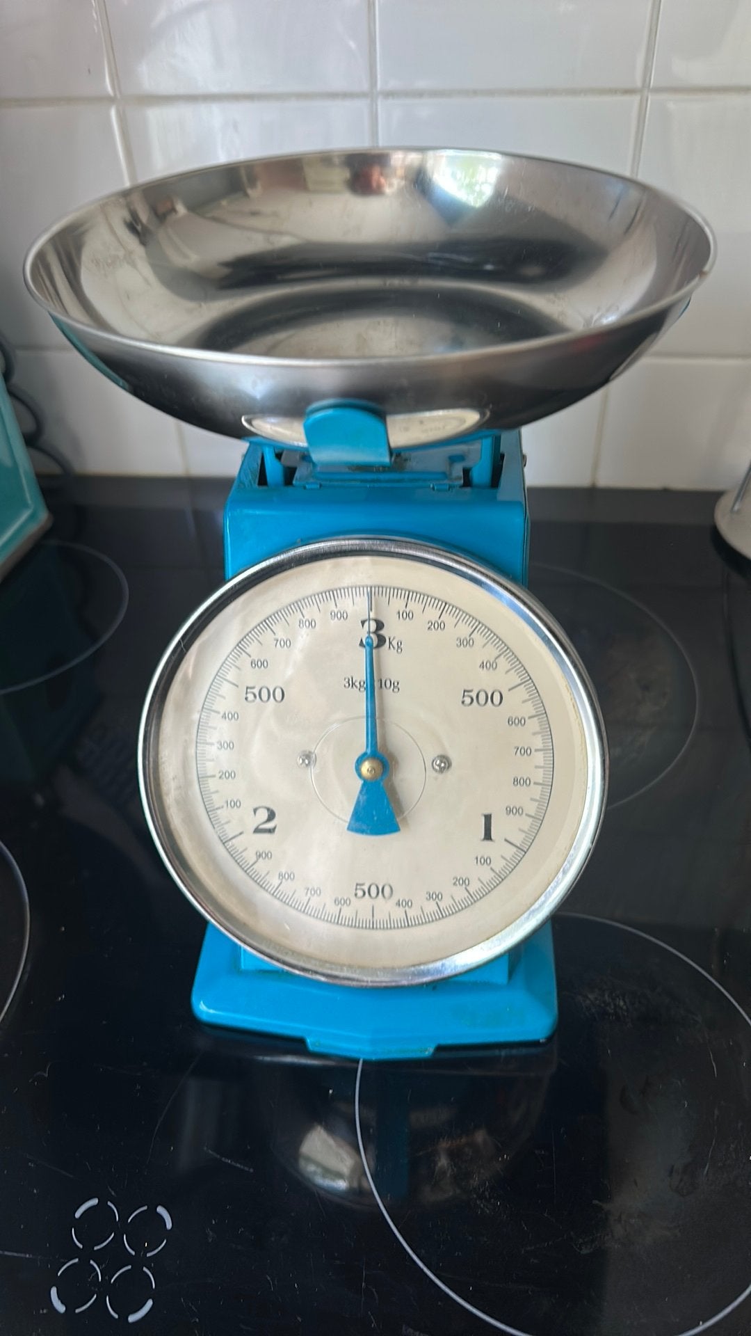 Retro weegschaal, Witgoed en Apparatuur, Weegschalen, Minder dan 10 kg, Keukenweegschaal, 1 tot 500 gram, Ophalen of Verzenden