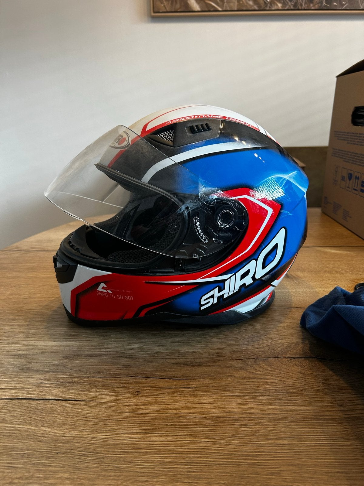 Shiro SH-881 Motegi Motorhelm - Maat XL (60cm), Ophalen of Verzenden, Tweedehands, Heren, Overige typen