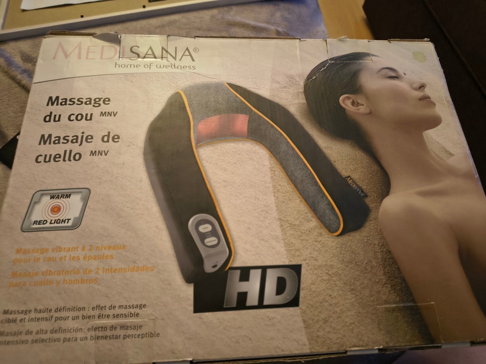 Medisana Nekmassage Kussen met Trilling en Warmte, Sport en Fitness, Ophalen of Verzenden, Gebruikt, Massagestoel of Kussen